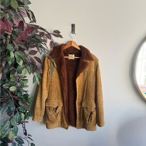 Cozy Tan Teddy corduroy Jacket for Women (unisex)
